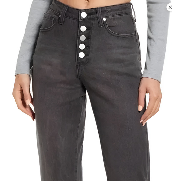 BP. High Rise Skinny Black Exposed Button Fly High Rise Jeans Women Sz 30 - Picture 8 of 10